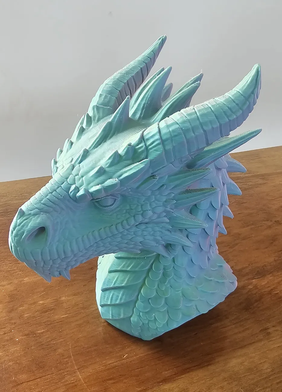 Large Decorative Dragon Head Bust Statue-1