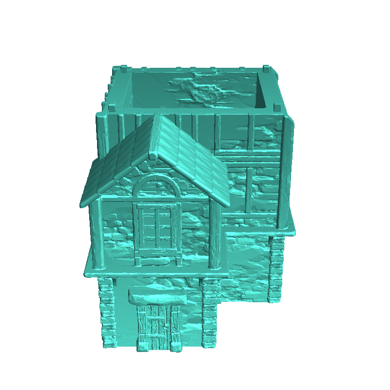 Large medieval half-timbered house with roof window (12) - m | 3D ...