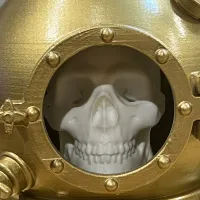 Deep Sea Diver Helmet, with optional skull and stand-4