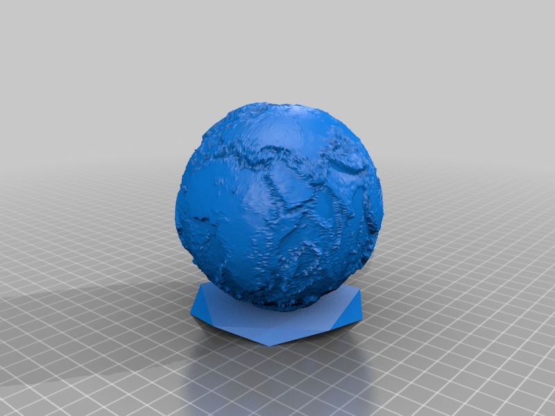  Earth No Sea Relief Globe   