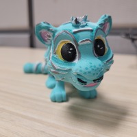 Cute Flexi Tiger Print In Place STL File-1