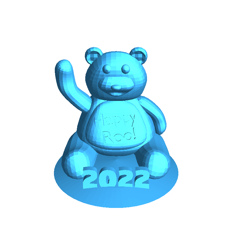 Other STL Download - Waiving bear 2022 Happy roo Bonnaroo bearby Tweet