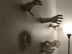 Zombie Hands Breaking through wall Decor