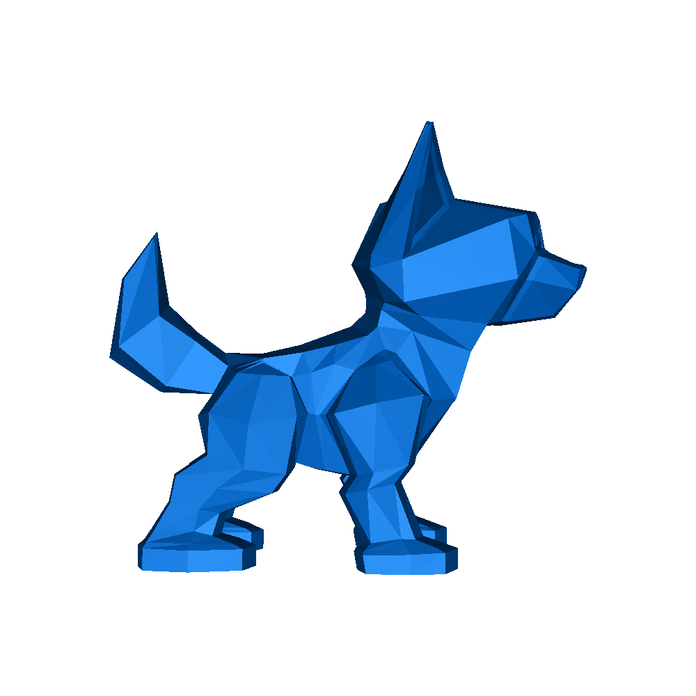 Dog - Puppy Chibi Statue Lowpoly