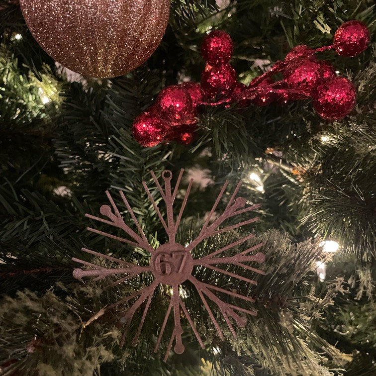 67 snowflake tree ornament