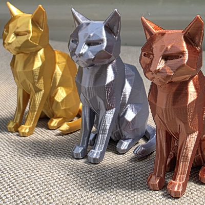 Low Poly Cat Figurine - Art - PLA - 3D printed product - фото 12