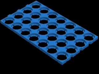 7x4 18650 cell holder