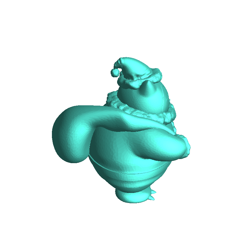 Santa Snorlax Christmas Ornament