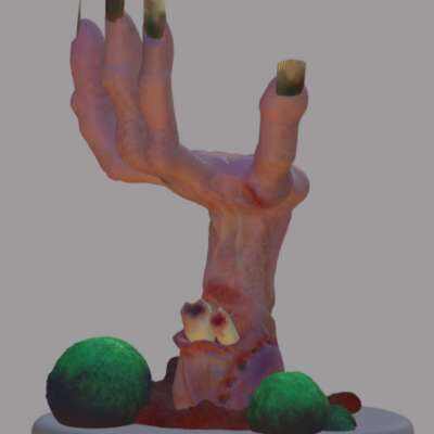 zombie hand  3d model