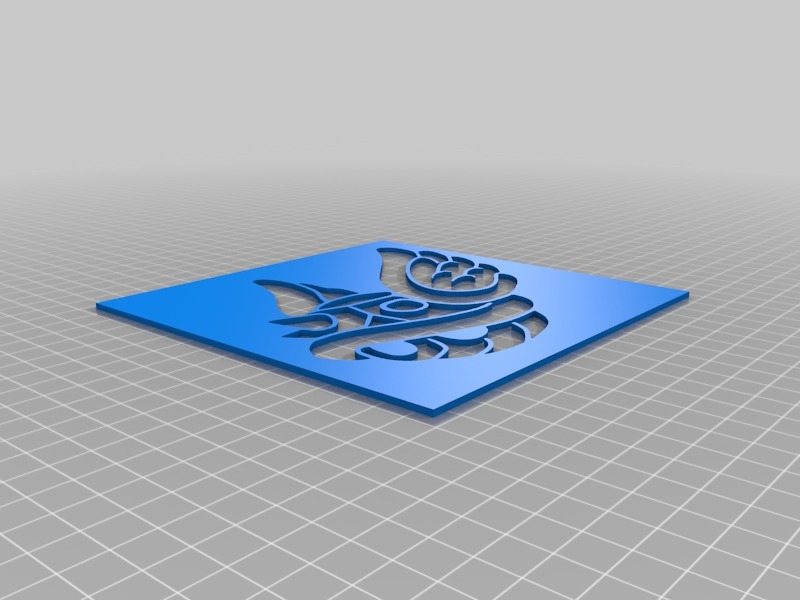 Blue Turtle Shell stencil