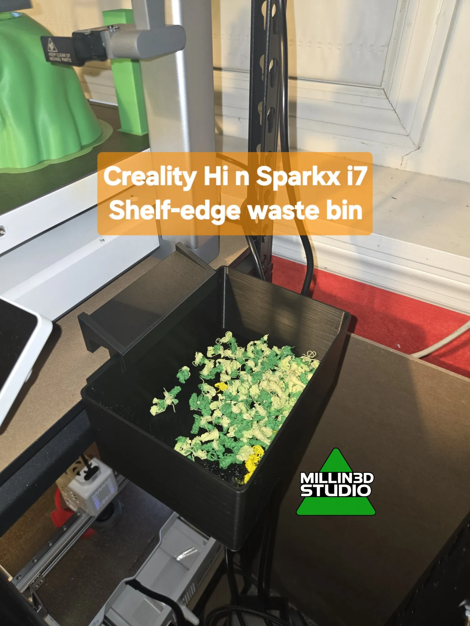 Creality Hi and Sparkx i7 Shelf-edge Hanging Purge bucket-6