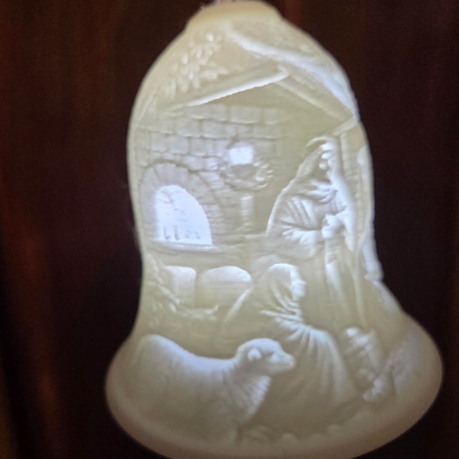Nativity lithophane ornament