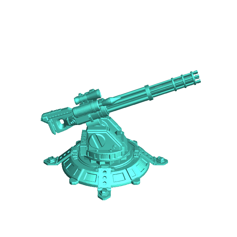 Supercharged machine gun turret (1) - miniatures warhammer m | 3D ...