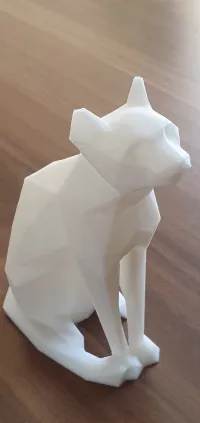 Cat - Egyptian cat low poly-3