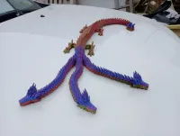 GIANT ARTICULATED DRAGON WITH 3 HEADS FLEXI WIGGLE PET-0