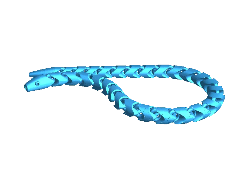 serpent avec langue mobile