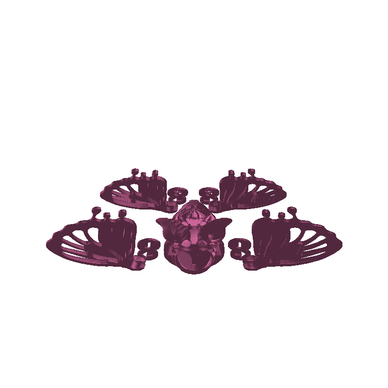 Aurora Winged Moth (stl/3mf files)