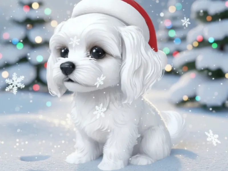 MALTESE - DOGGY CHRISTMAS