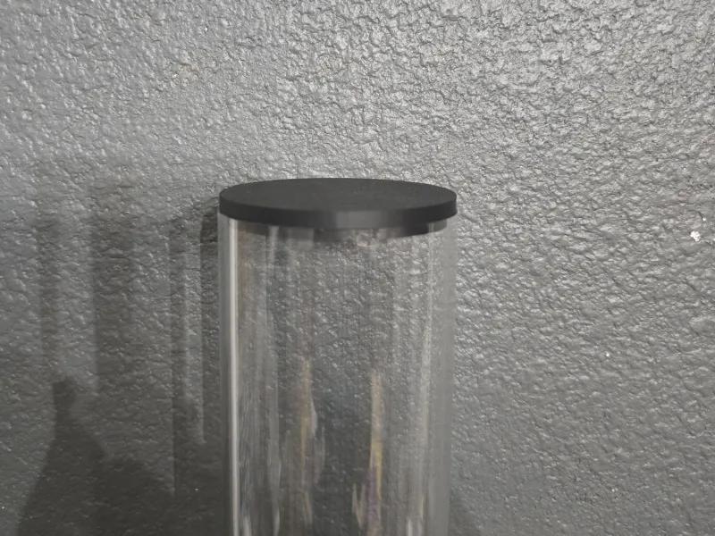 3" Clear tube cap 