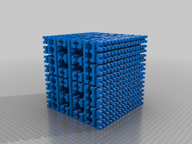 cubo a curva di hilbert autointersecante