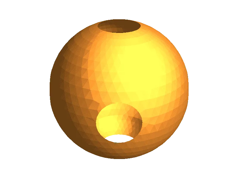 Ball with many holes