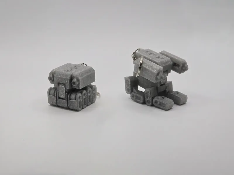 Print-in-Place Robot  Box-Bot B-01 Keychain (Remix)