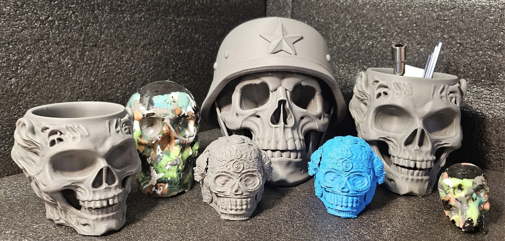 Skull Shaped Holder / Organizer-0