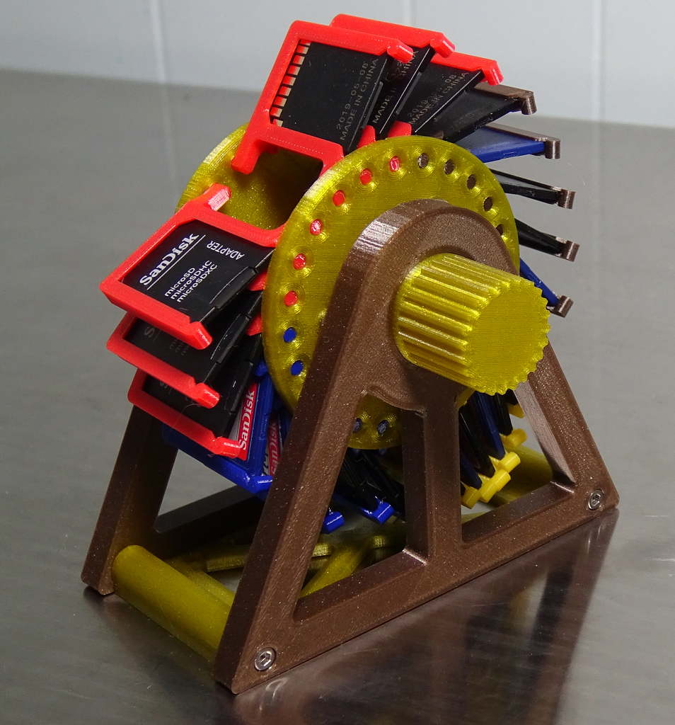 SD Card Holder Rolodex Style 3D models download Creality Cloud