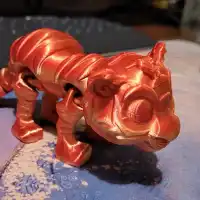 Cute Flexi Tiger Print In Place STL File-2