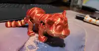Cute Flexi Tiger Print In Place STL File-2