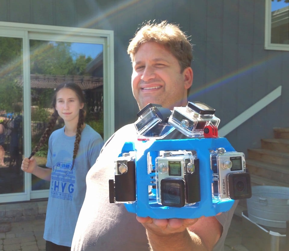 Underwater 360 Gopro rig for 8 cameras 3D models download Creality