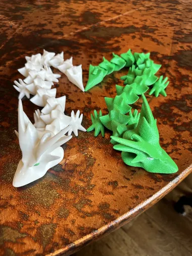 'HORNY DRAGON' - PRINT-IN-PLACE, ARTICULATED DRAGON-0