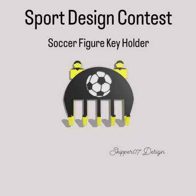 Soccer Figure Key Holder 1.5 3d model