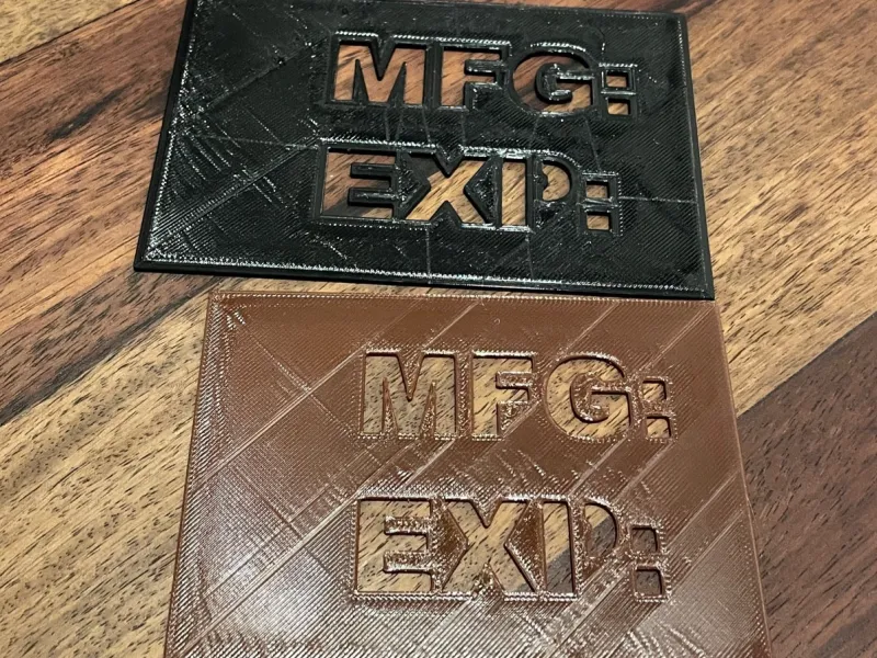 MFG , EXP Plakası