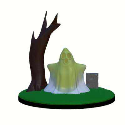 ghost in cemetery 🪦 3d model