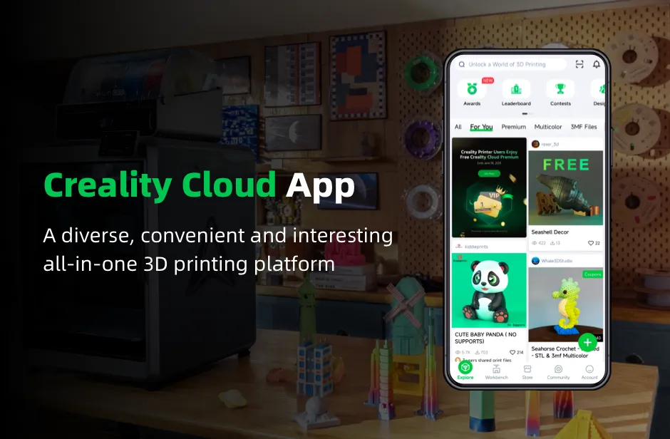 Download center on the home page Creality Cloud App