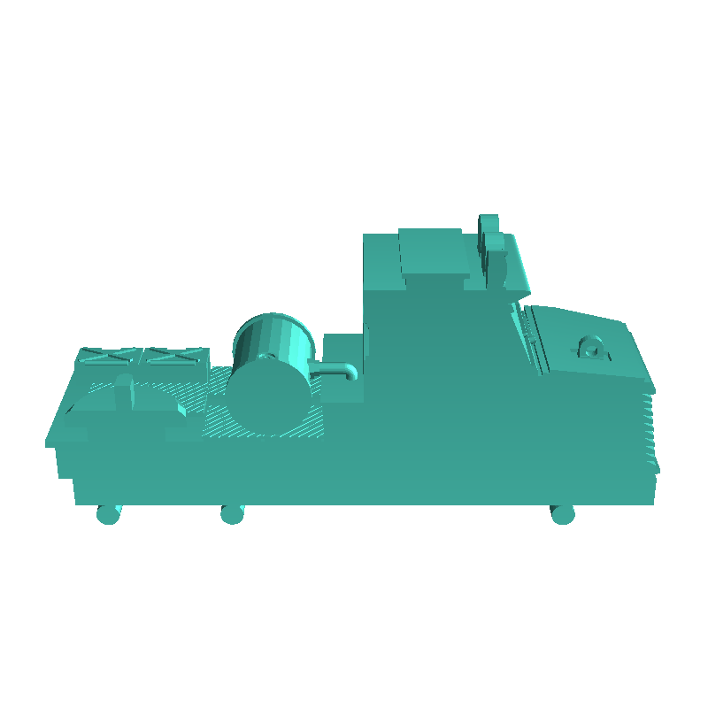 Modern Twelve-Wheel Truck with Front Blade and Rear Tank (11
