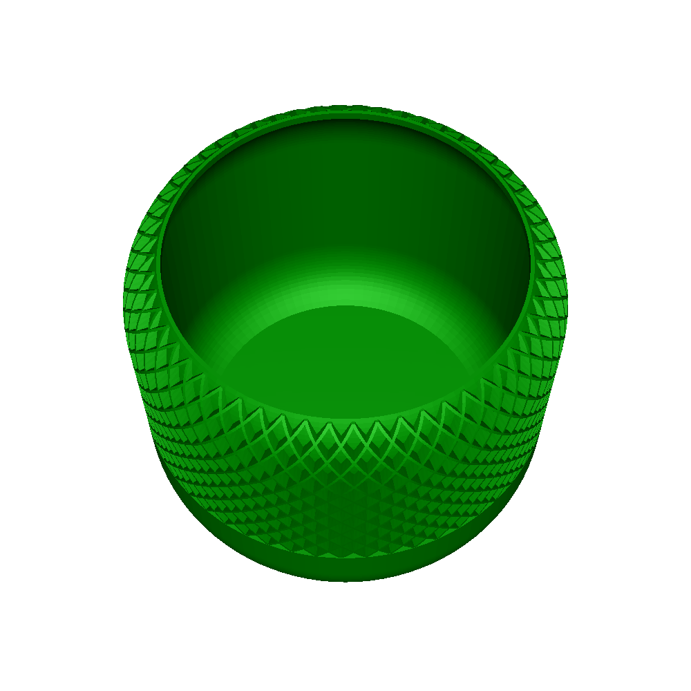 Waffle pattern pot