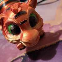 Cute Flexi Tiger Print In Place STL File-3