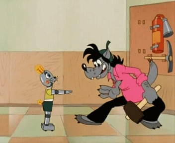 The robot hare from the cartoon "Well, Just You Wait" v3-1