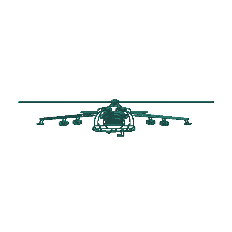 MI-24 HIND ATTACK HELICOPTER #1 | 2D WALL ART
