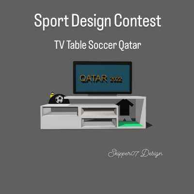 Tv Table Soccer Qatar 2022 3d model