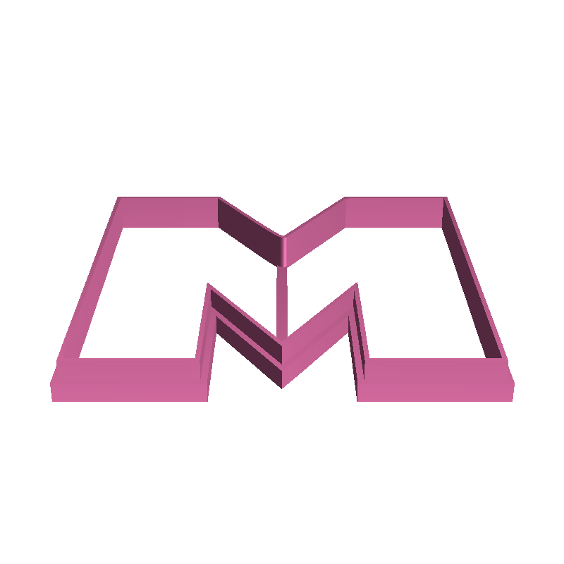LETTER M COOKIE CUTTER