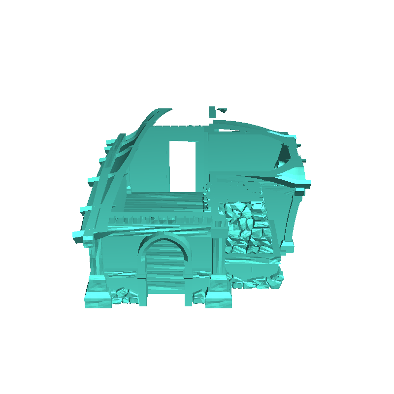 Medieval forge with stone fireplace and annex (1) - miniatur