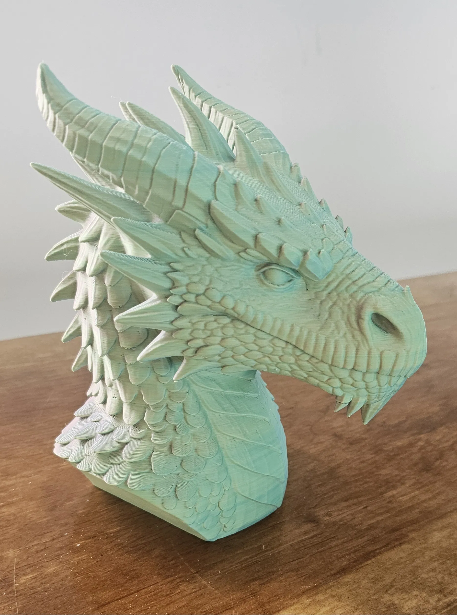 Large Decorative Dragon Head Bust Statue-0
