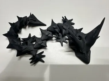 'HORNY DRAGON' - PRINT-IN-PLACE, ARTICULATED DRAGON-1