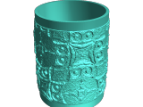 Pen holder geometric pattern #1-0