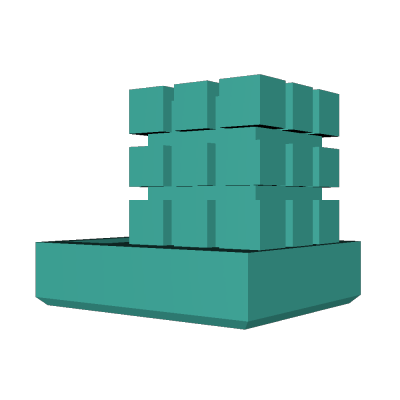 rubix cube phine holder 3d model