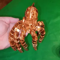 Flexi Steampunk Octopus Long Tentacles (Spiral, Articulated-3