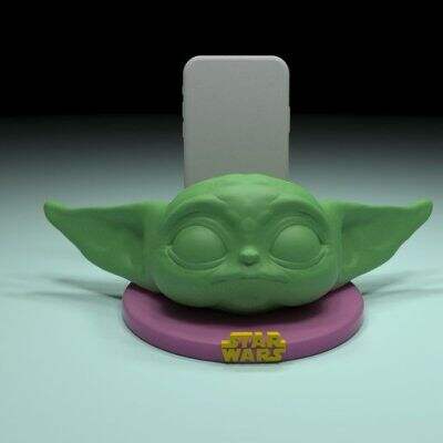 Baby Yoda Phone stand 3d model